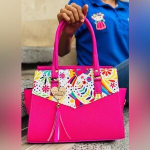 Handmade Pink Floral Women's Bag